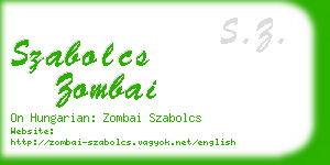 szabolcs zombai business card